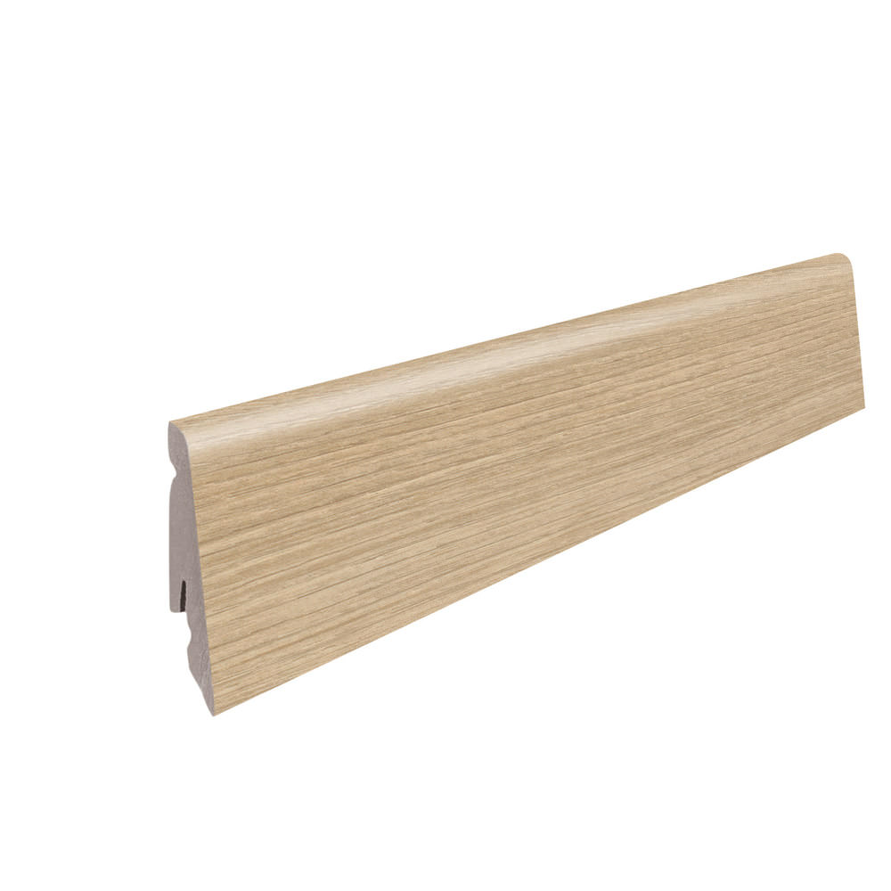 Stick on skirting 19 x 58 mm 2,2 m MDF core, lam. cover Silberahorn Vario*
