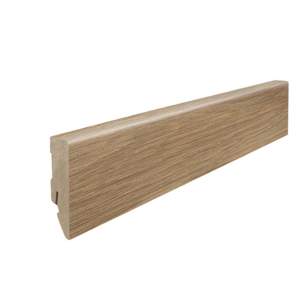 Stick on skirting 16 x 58 mm cube 2,2 m MDF core, lam. cover Oak Calabria*