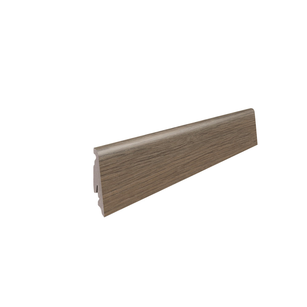 Stick on skirting 19 x 58 mm 2,2 m MDF core, lam. cover Graphite Oak*