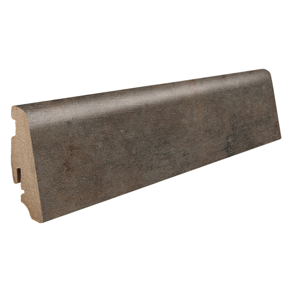 Skirting with solid wood core 19 x 58 mm 2,2 m lam. cover water resistant Rusted Metal*