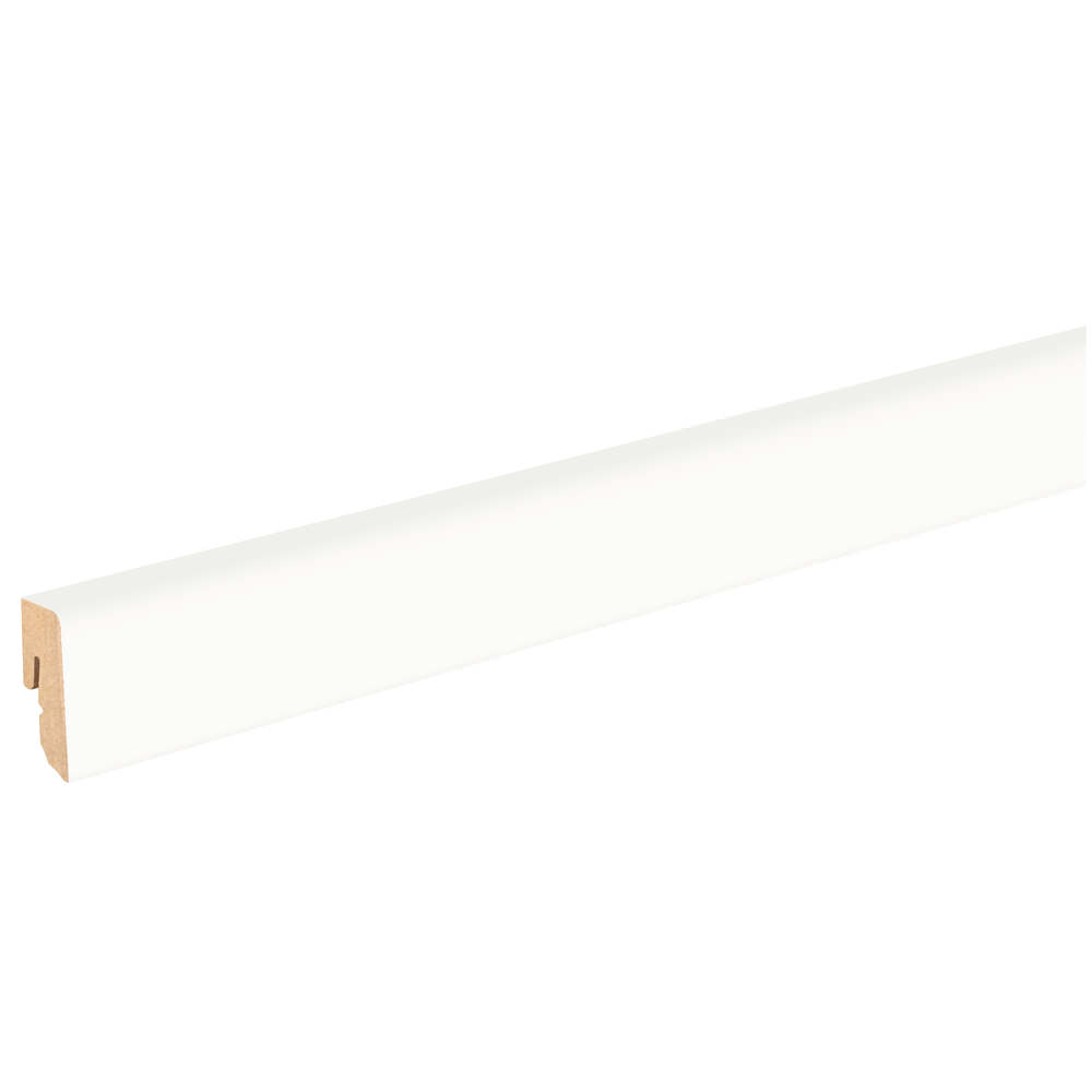 Stick on skirting 16 x 40 mm cube 2,2 m lam. cover white