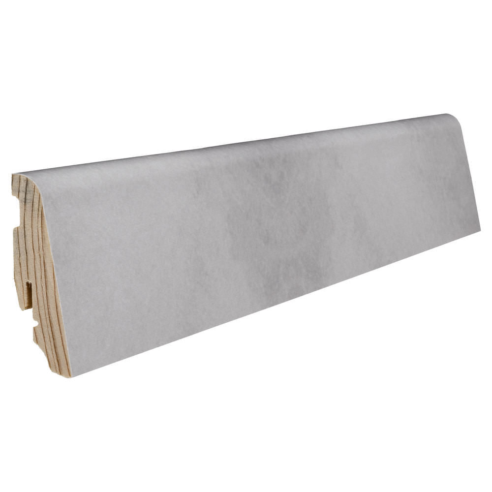 Skirting with solid wood core 19 x 58 mm 2,2 m lam. cover water resistant Concrete Light*