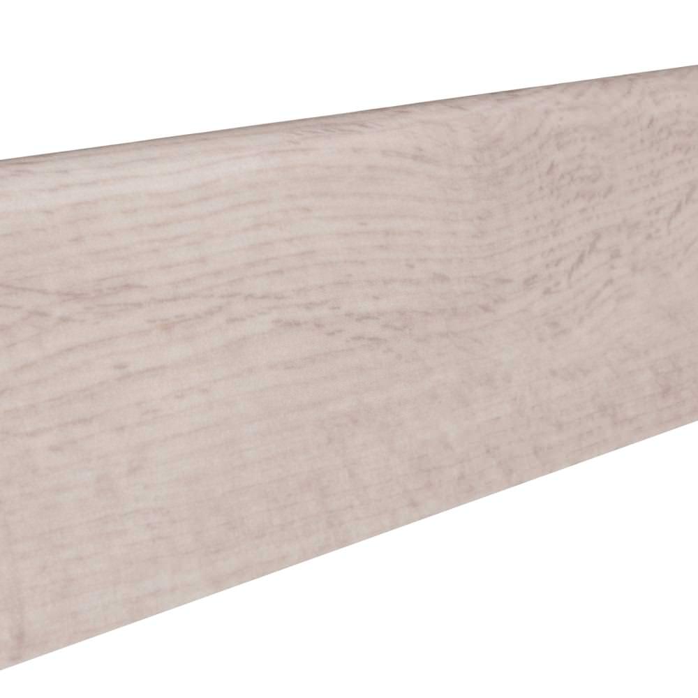 Battiscopa ad innesto di legno massiccio 19 x 58 mm 2,2 m pellicola resistente all'acqua Rovere Provence creme*
