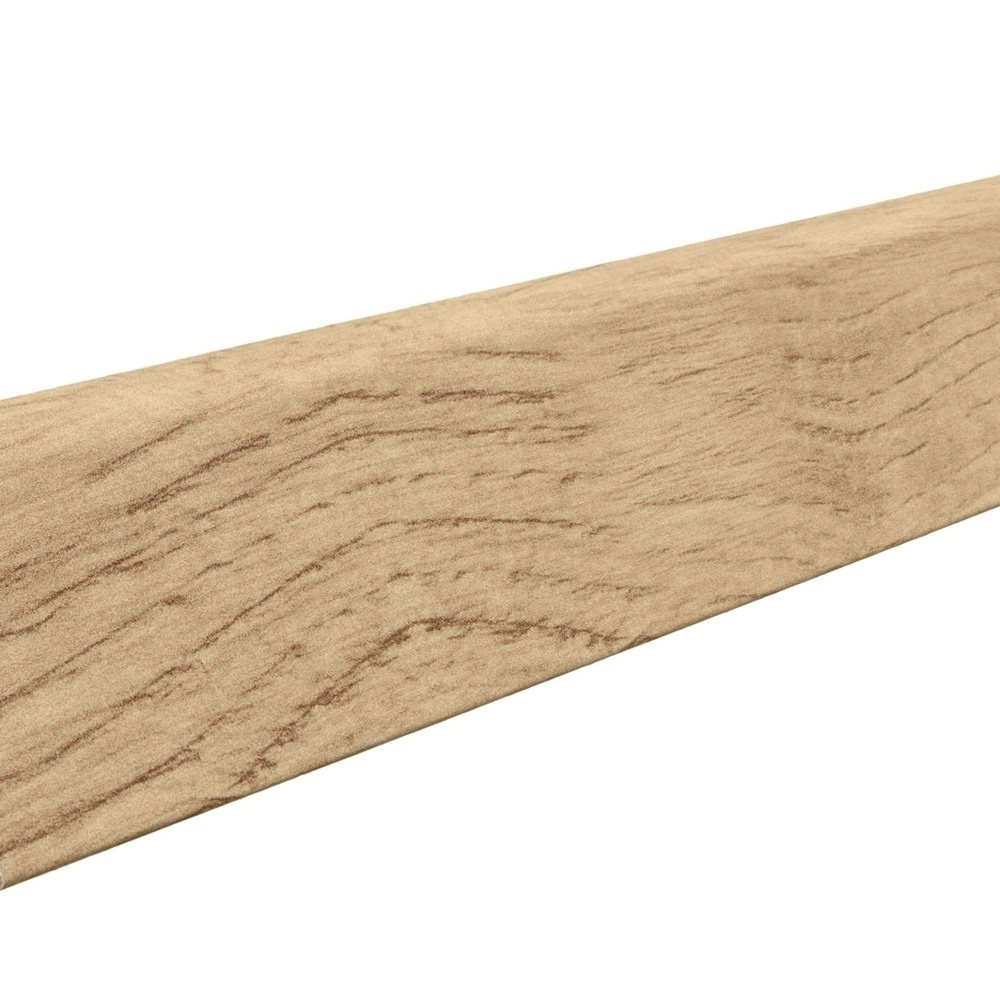 Battiscopa ad innesto di legno massiccio 19 x 39 mm 2,2 m pellicola (su MDF) Rovere Portland invisible*