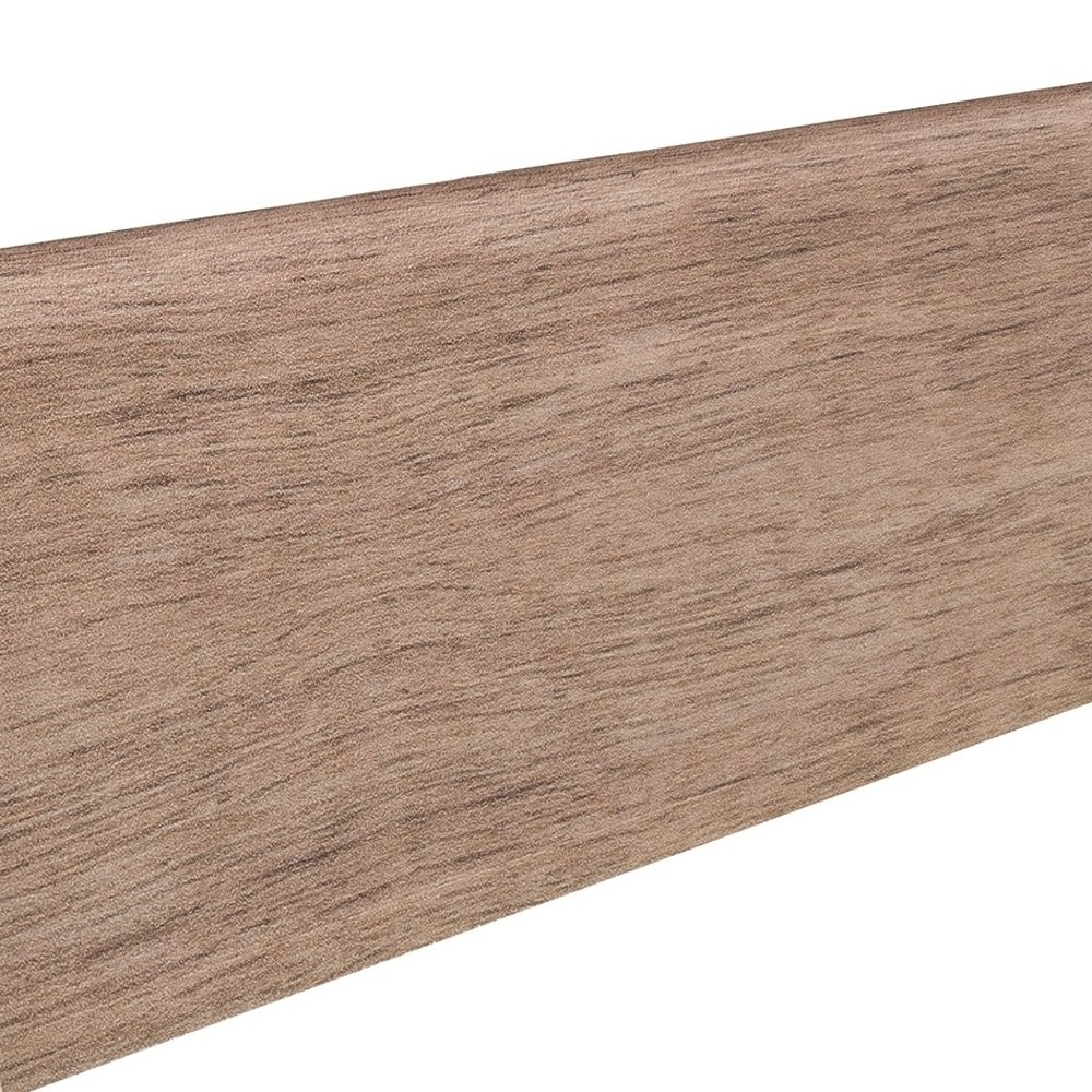 Skirting with solid wood core 19 x 58 mm 2,2 m lam. cover water resistant Tobacco Oak*