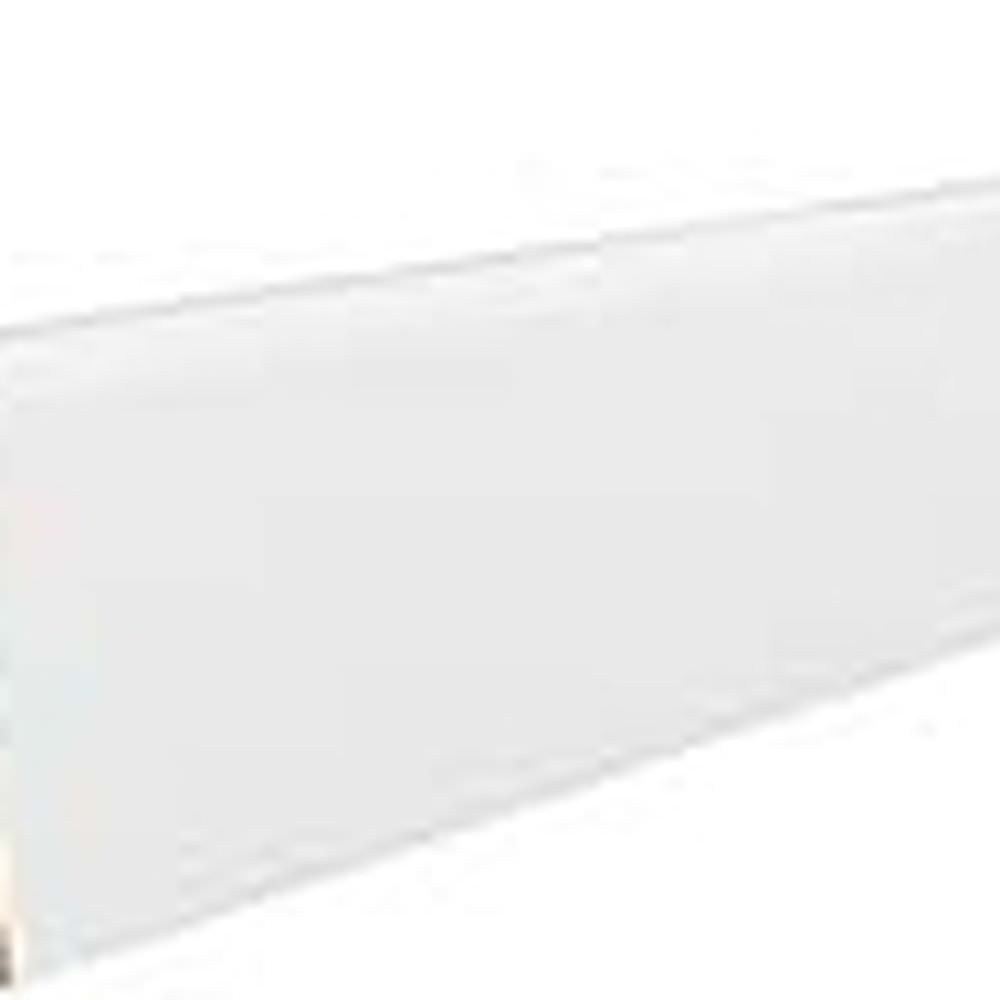 Skirting with solid wood core 19 x 58 mm 2,2 m lam. cover strong, matt white