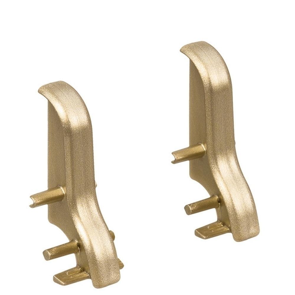 Connector plastic for stick-on skirting 19 x 39 mm curved 2 pcs./bag gold