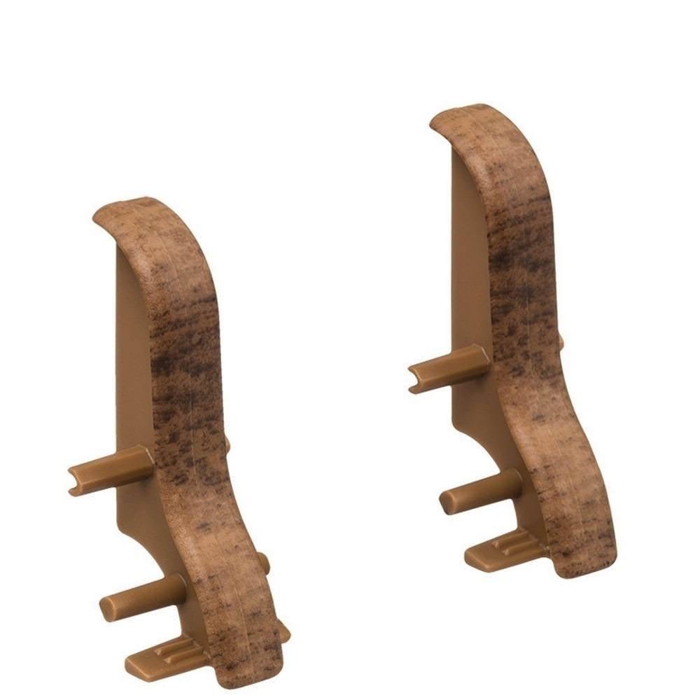 Connector plastic for stick-on skirting 19 x 39 mm curved 2 pcs./bag Walnut Dark*
