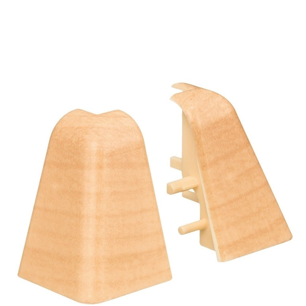 Outer corner plastic for stick-on skirting 19 x 39 mm 2 pcs./bag Maple*
