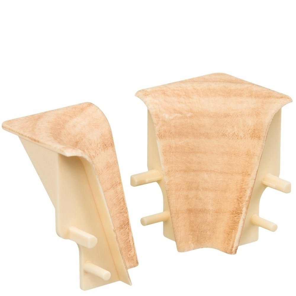 Inner corner plastic for stick-on skirting 19 x 39 mm 2 pcs./bag Maple*
