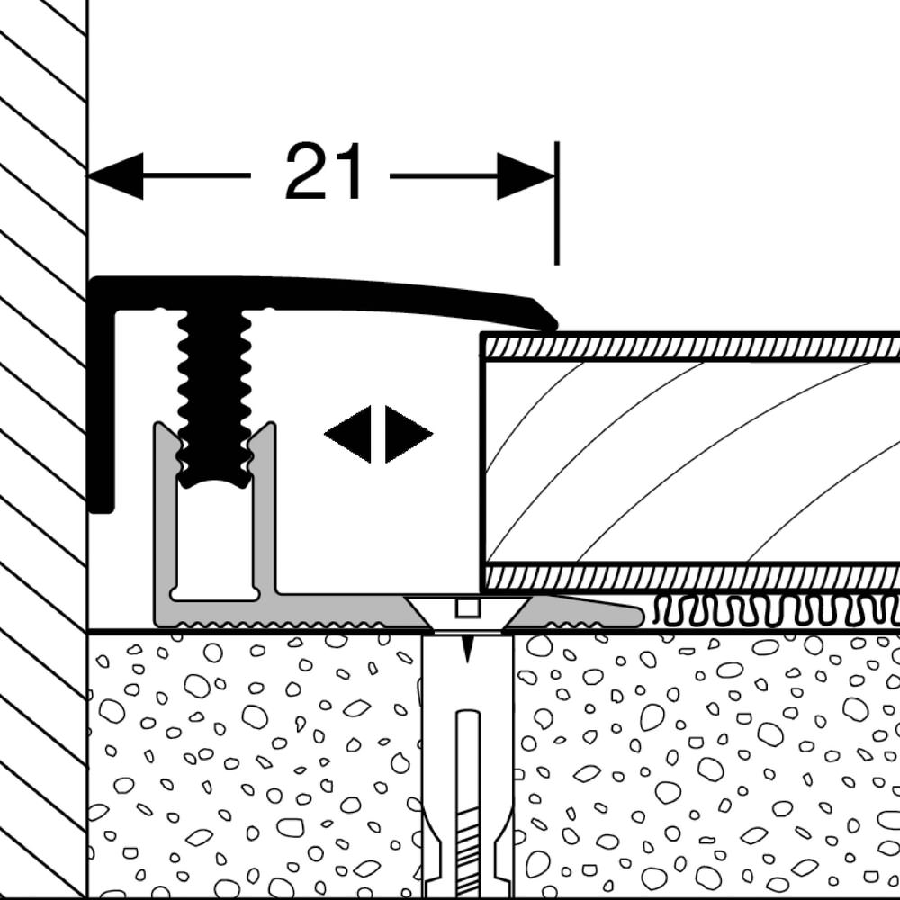 Profilo di chiusura Monoclip Typ 557 H 200cm