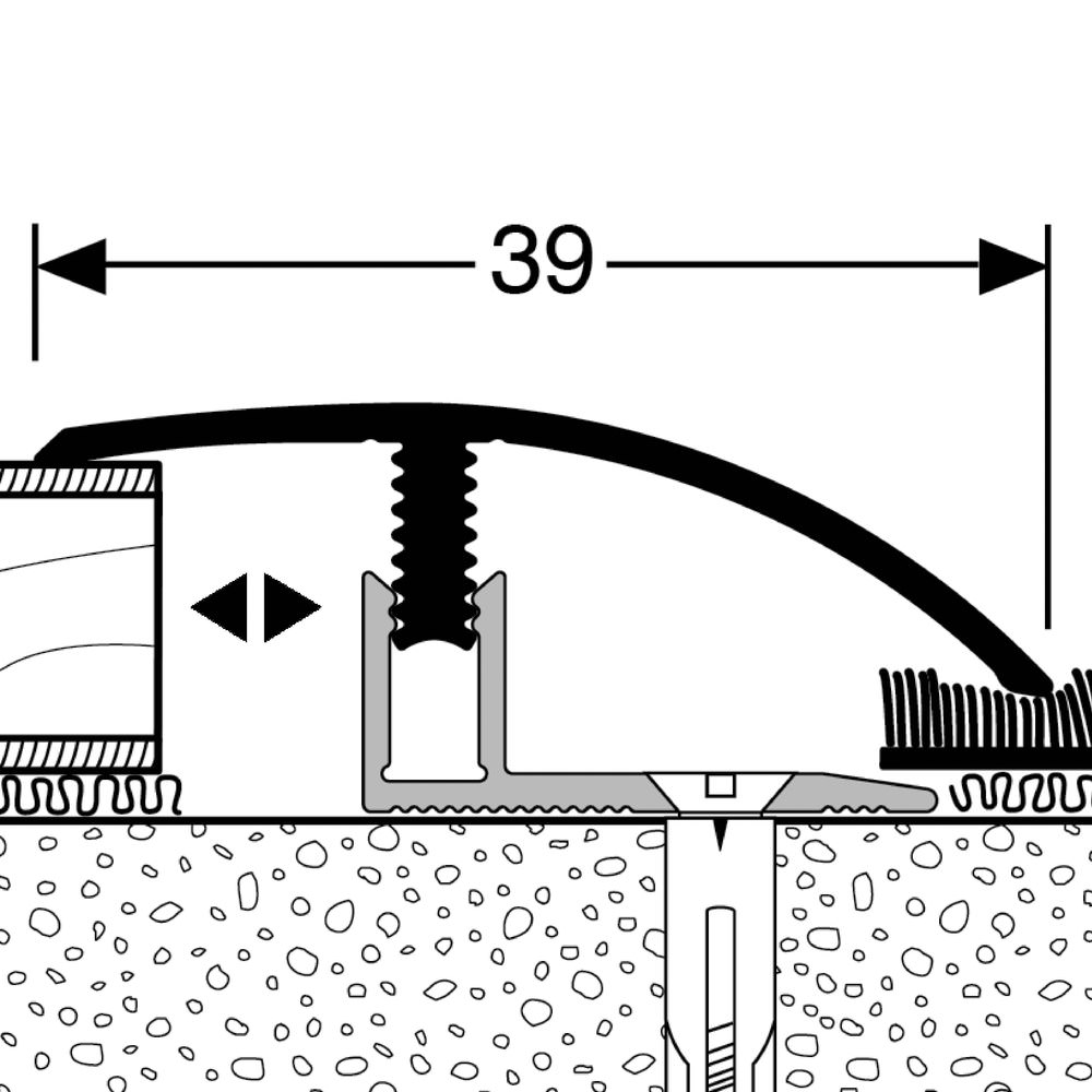 Profil de rattrapage Monoclip Typ 556 H 100cm