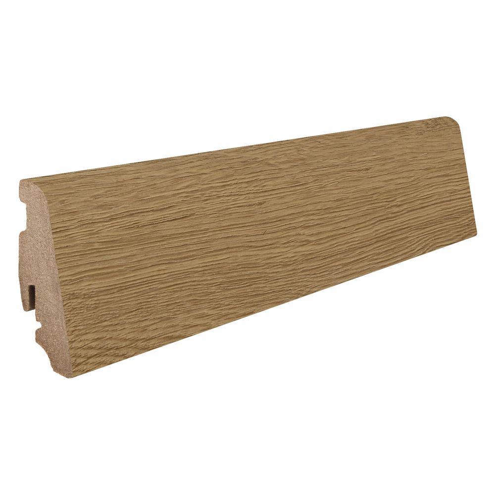 Skirting with solid wood core 19 x 58 mm 2,2 m lam. cover water resistant Oak Sheffield Nature*